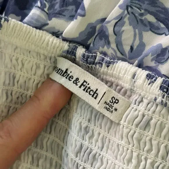 Abercrombie & Fitch Emerson Poplin Puff Sleeve Midi Dress - Picture 7 of 7